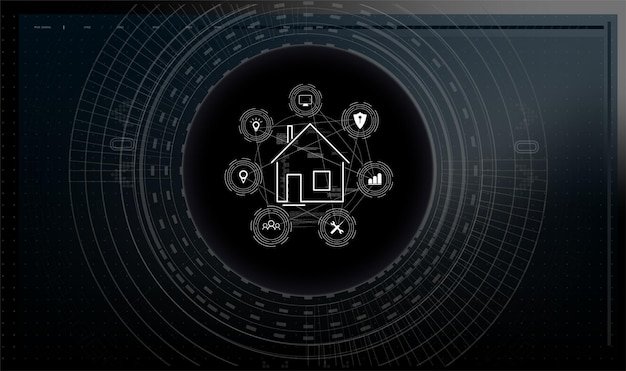 A digital interface showing a pie chart divided into different colored segments, each representing a fraction of ownership in a property. The interface includes data points like ROI, property value, and tenant occupancy rates.
