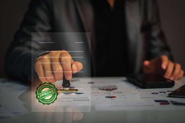 A depiction of a regulatory agency building with official seals and legal documents, emphasizing the rigorous compliance and ethical reviews that biotechnology companies must undergo to gain approval for their products and therapies.