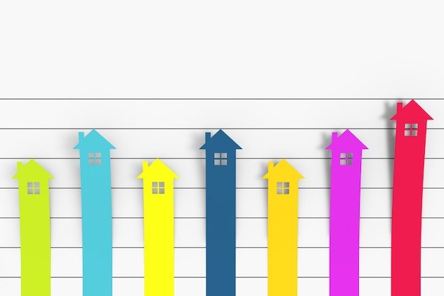 A graph showing the projected increase in housing prices over the next five years, with annotations highlighting key economic factors like inflation and interest rates.