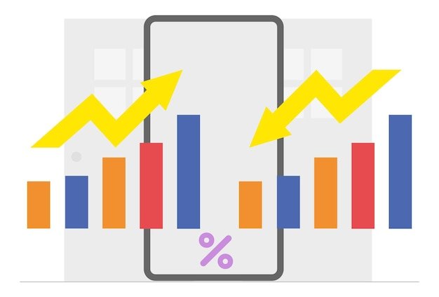 A bar graph showing different retirement accounts (401k, IRA, Roth IRA) with arrows pointing up and down, indicating potential changes to contribution limits with the labels 