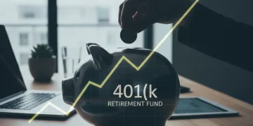 Financial chart showing projected increase in 401(k) contribution limits over time