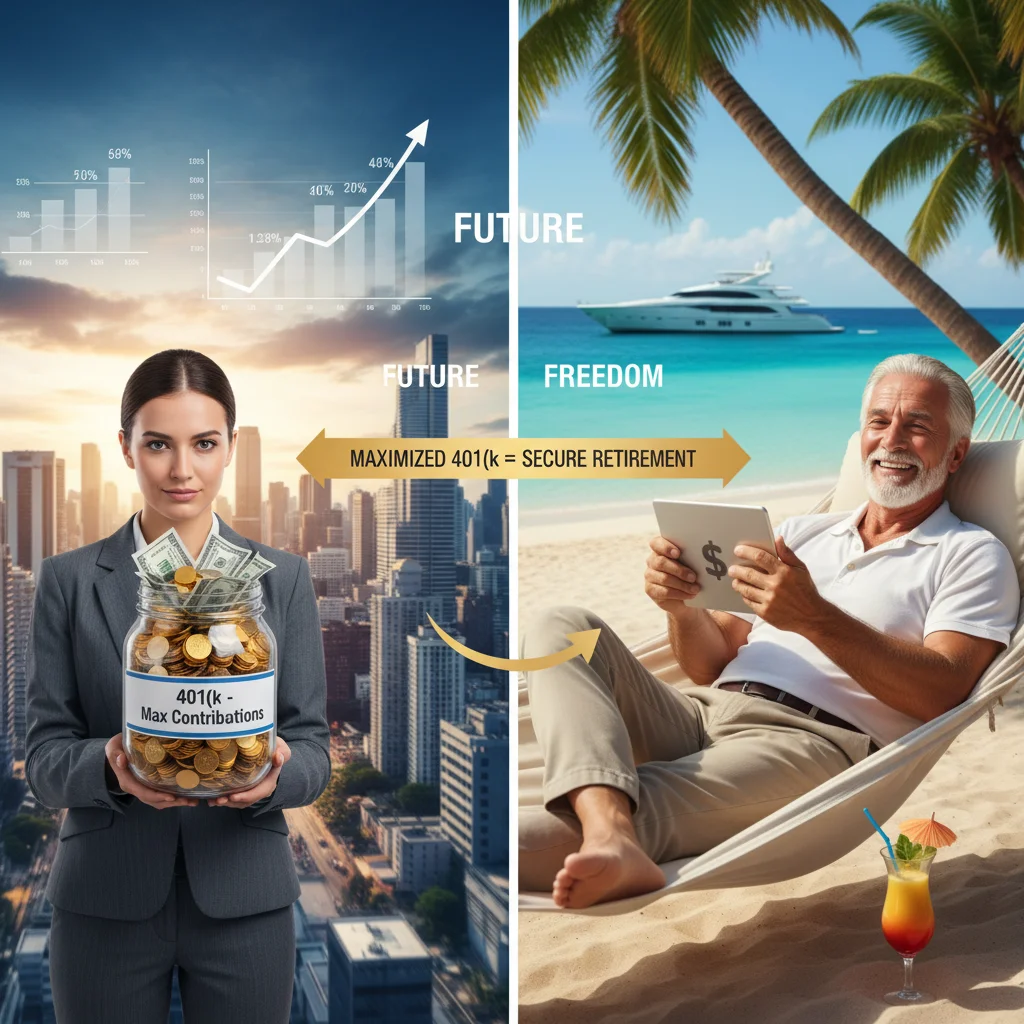 Generational comparison illustrating the benefits of early and maximized 401(k) savings