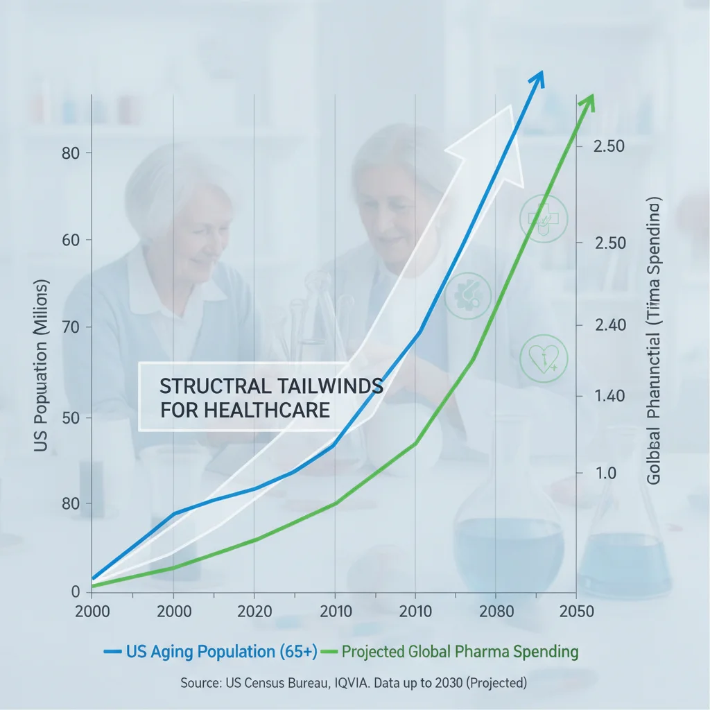 US demographic curve and projected global pharmaceutical spending growth