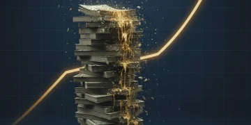 Eroding US dollar bills symbolizing loss of purchasing power due to 3.0% inflation.