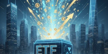Visualization of $1.16 trillion in ETF inflows highlighting the massive shift in investment capital toward passive vehicles in 2025.