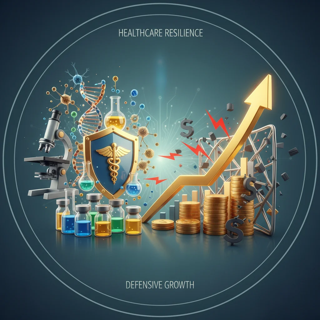 Healthcare sector stability and growth driven by demographics and pharmaceutical innovation.