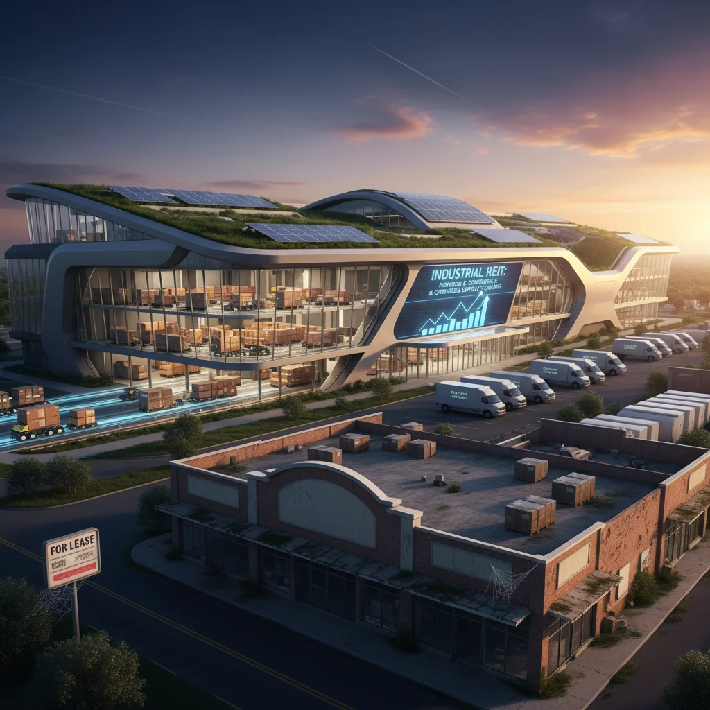Modern logistics warehouse symbolizing the strong performance of industrial and e-commerce-driven Real Estate Investment Trusts.