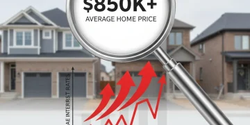 Visualization of 3 percent inflation impacting home purchase affordability and rising mortgage rates in the housing market.