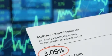 Financial chart showing stable 3.05% credit card delinquency rate, indicating strong consumer health.