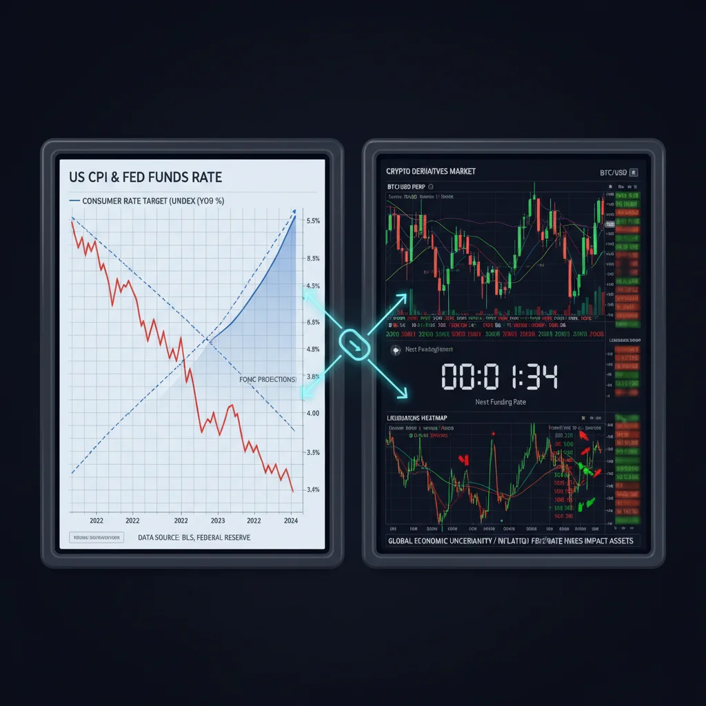 Macroeconomic data influencing cryptocurrency markets, specifically focusing on US inflation and Federal Reserve monetary policy announcements in December.