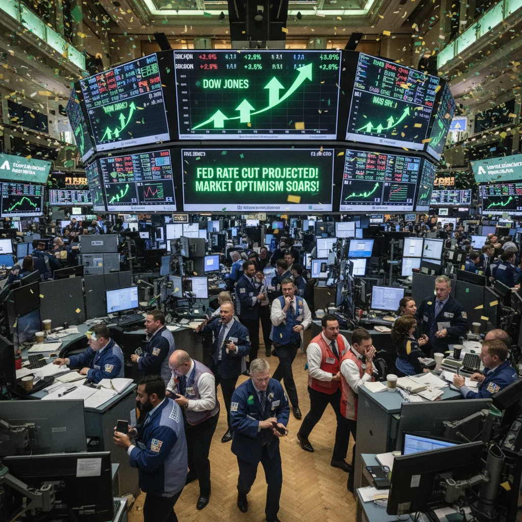 Stock market traders reacting positively to expected monetary policy easing.