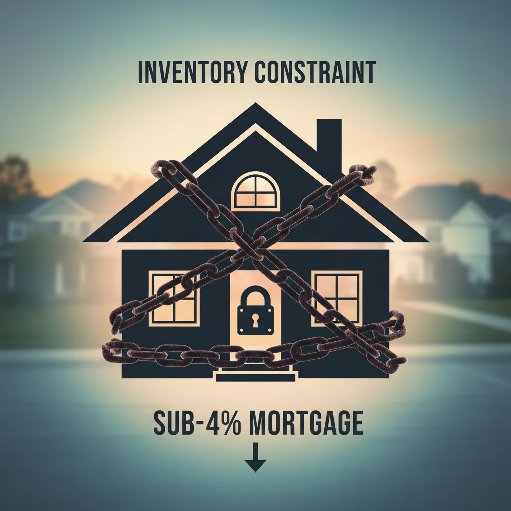 Visualizing the 'lock-in' effect limiting housing inventory due to low existing mortgage rates
