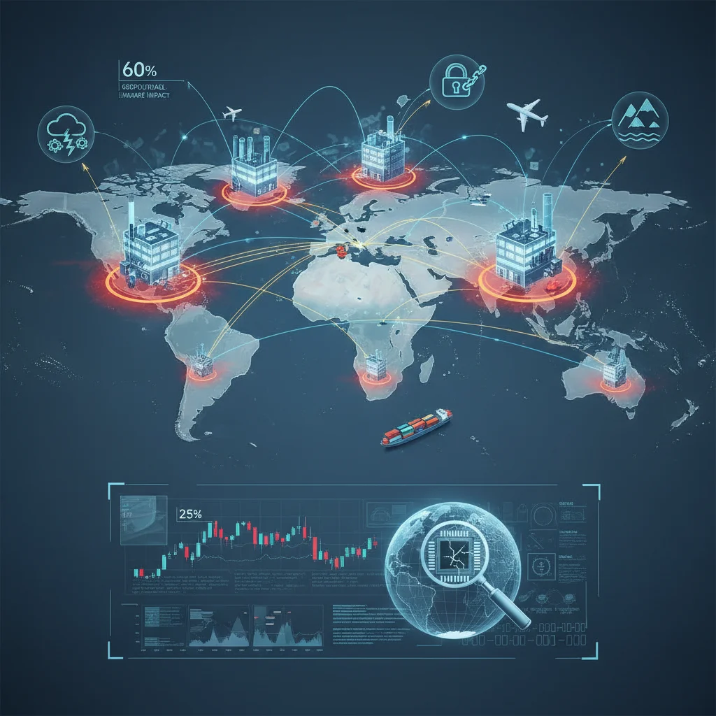 Global semiconductor supply chain map showing manufacturing hubs and distribution channels.