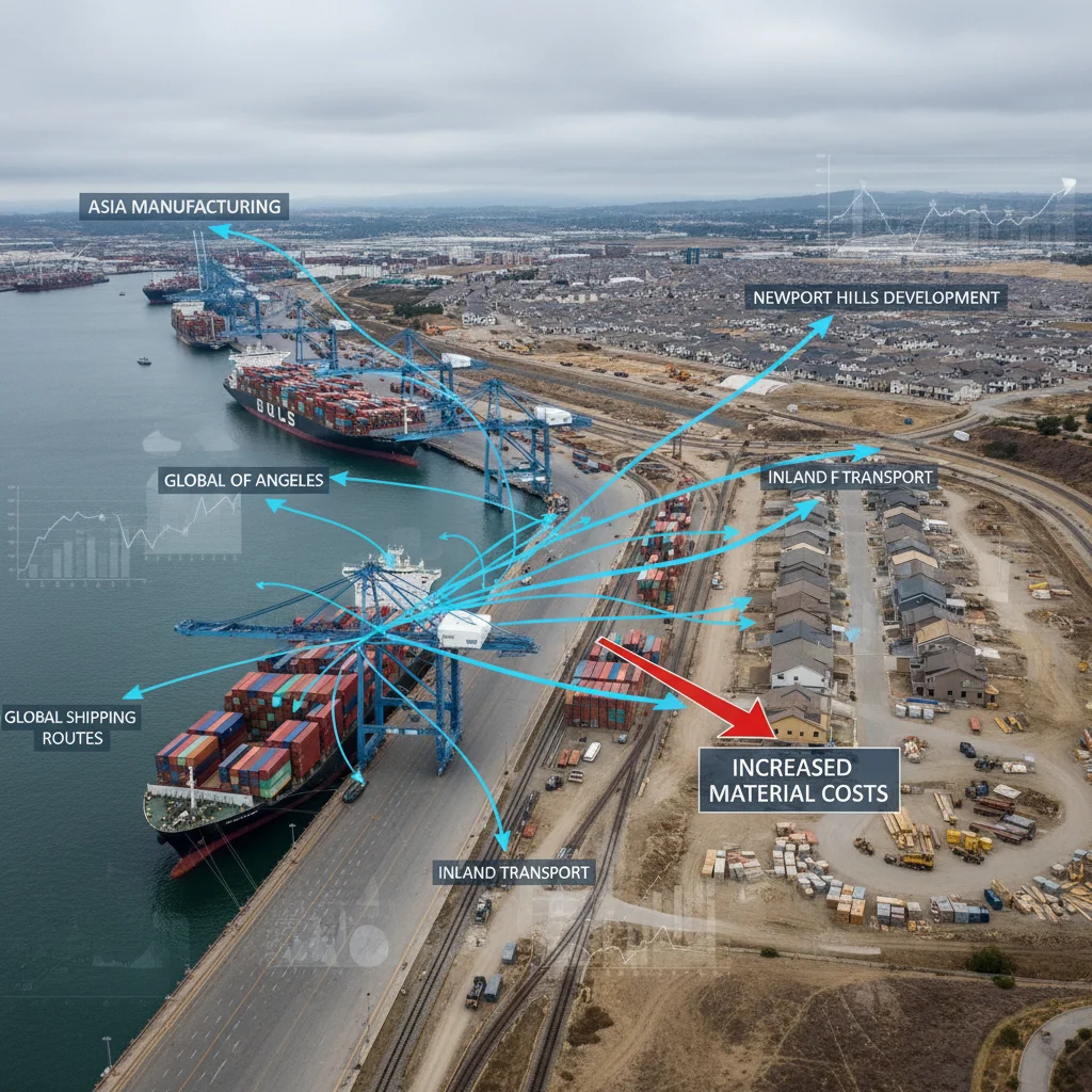 Global supply chain disruption affecting lumber and steel prices for US homebuilders.