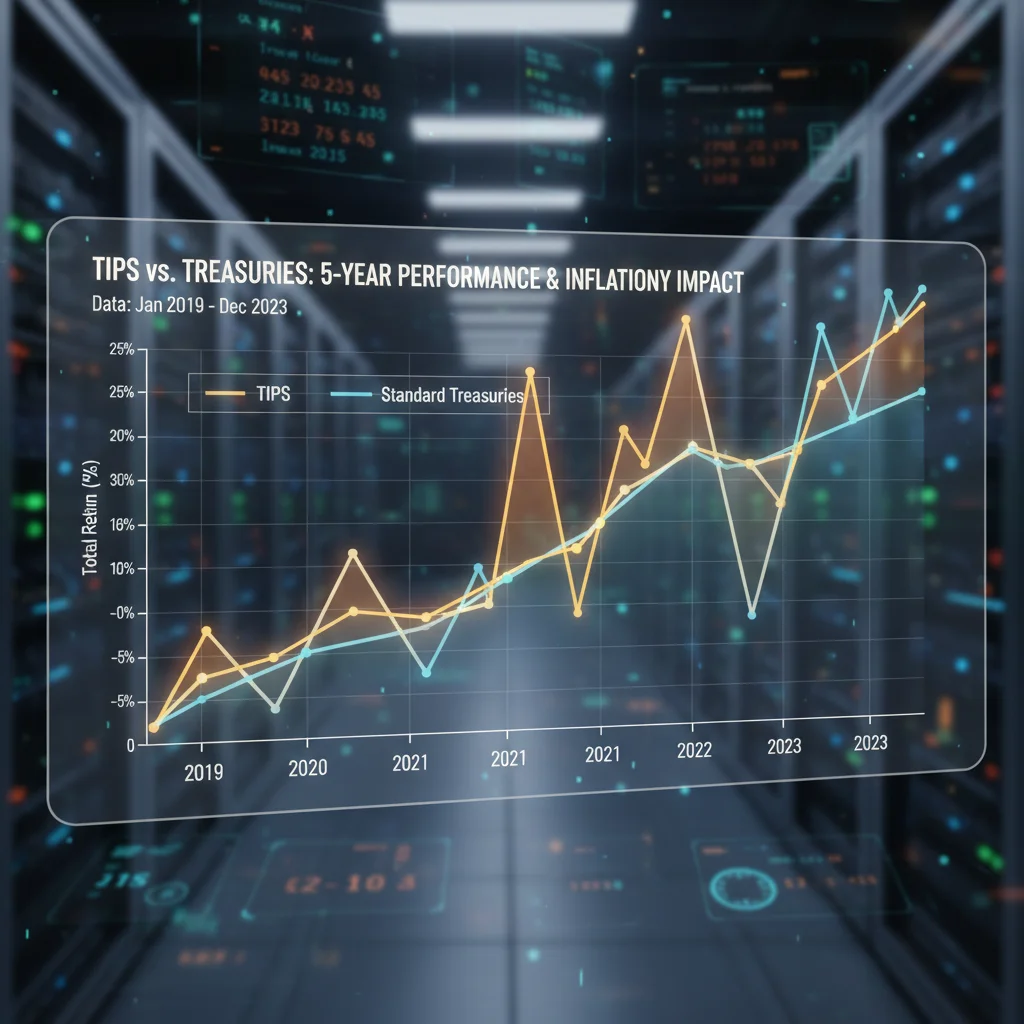 Comparison chart of TIPS vs Treasury bonds performance during inflationary periods.