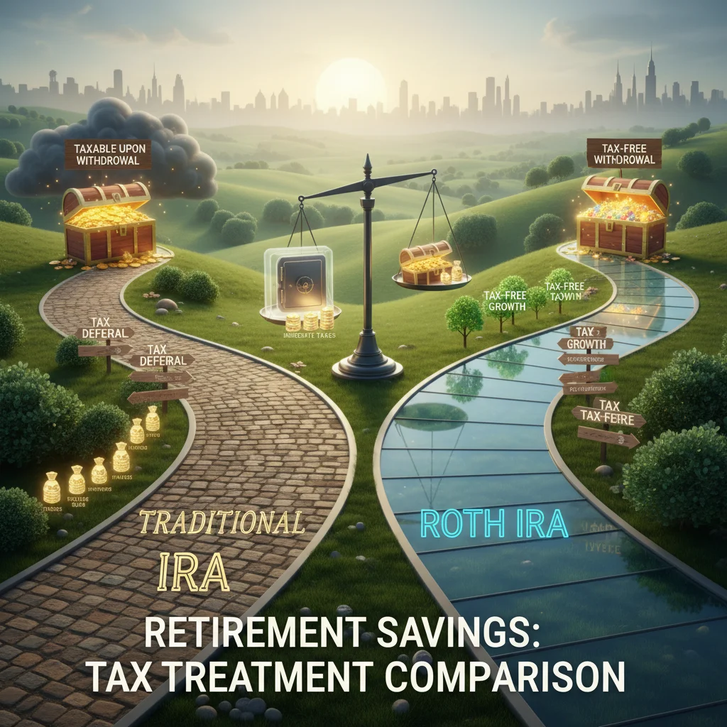 Comparison chart illustrating Traditional versus Roth IRA tax advantages and contribution strategies